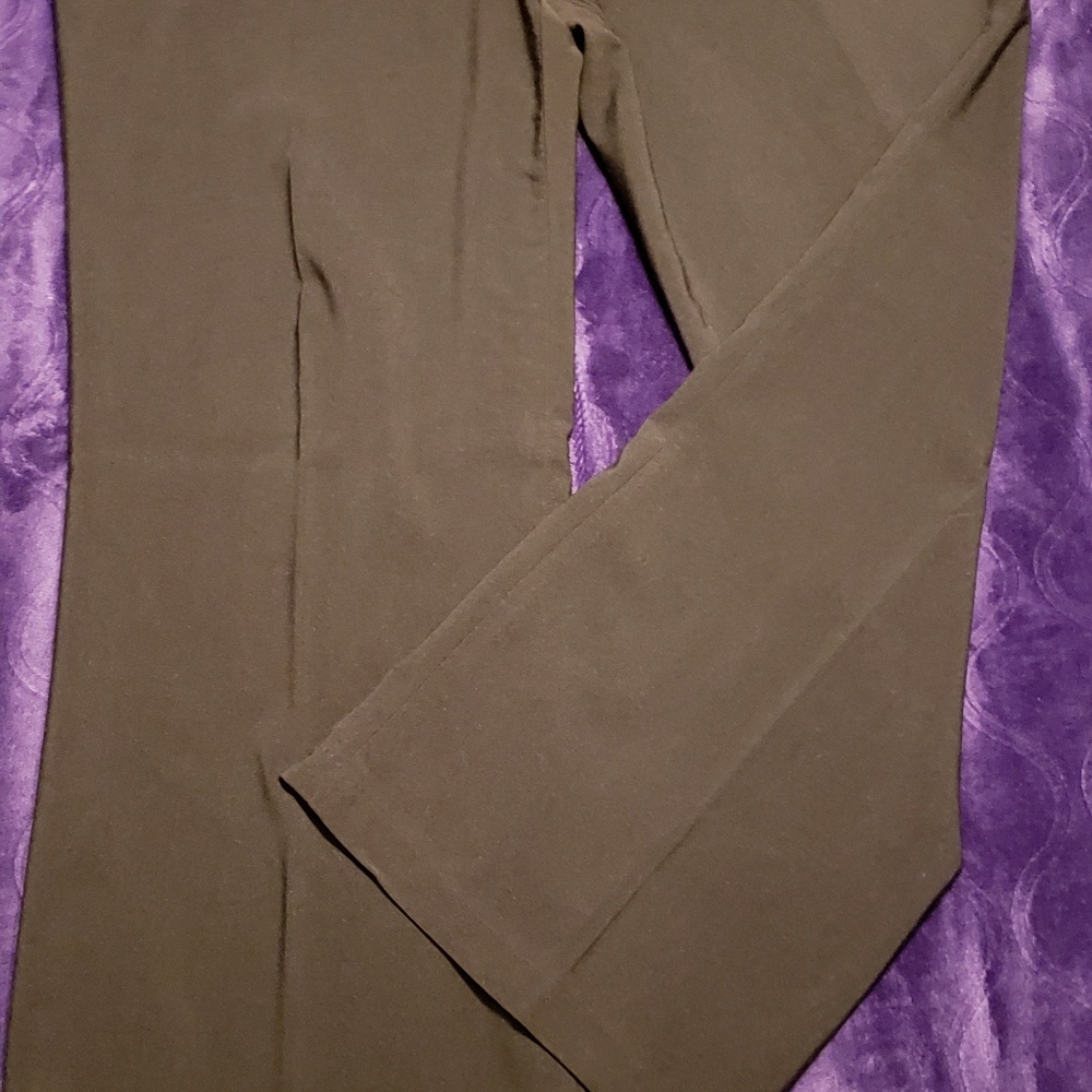 Lds black polyester dress pants